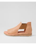 Oddat Dark Tan Almond Leather Sandals