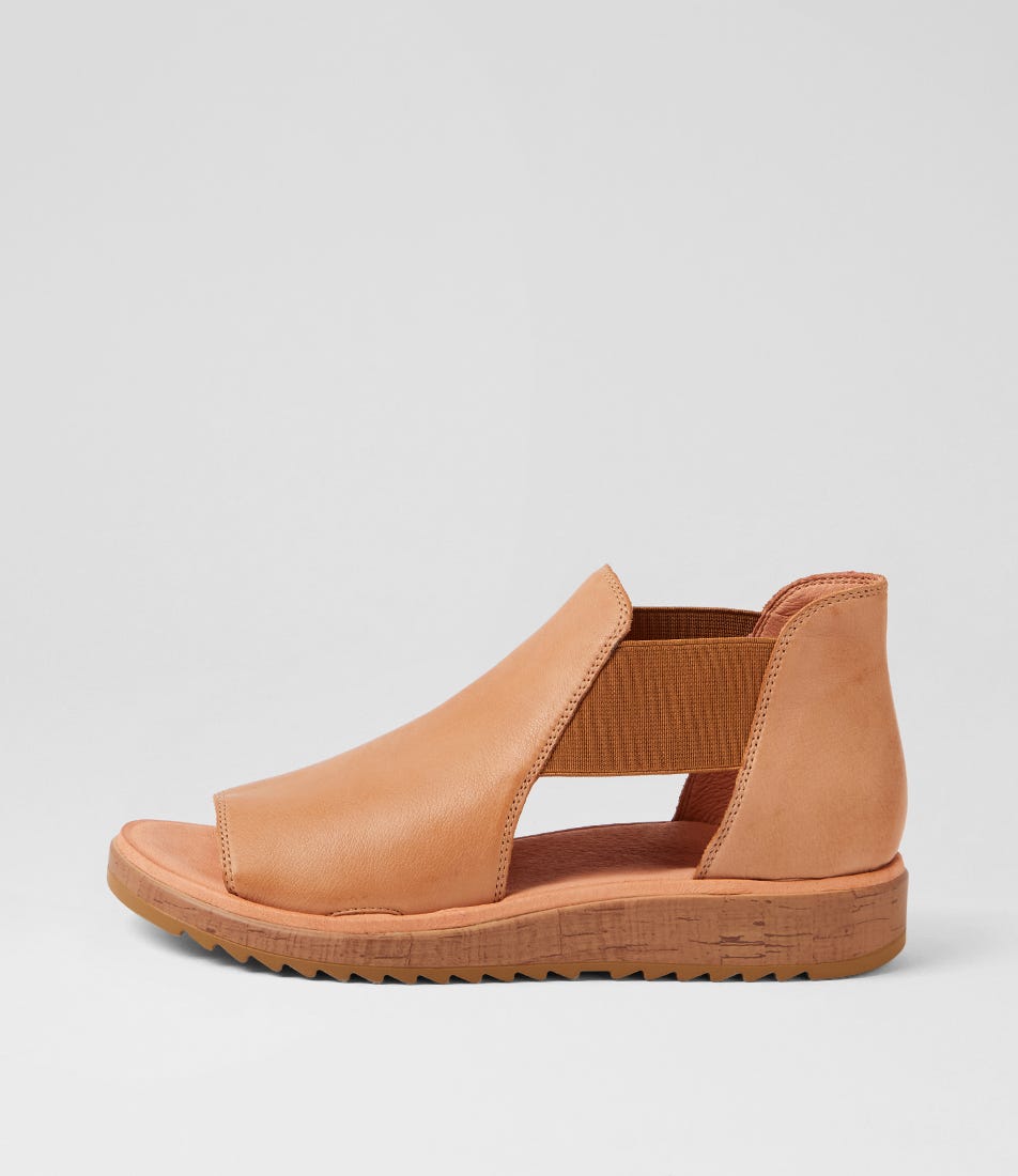 Oddat Dark Tan Leather Sandals