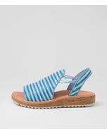 Oarliss Blue Stripe Fabric Sandals