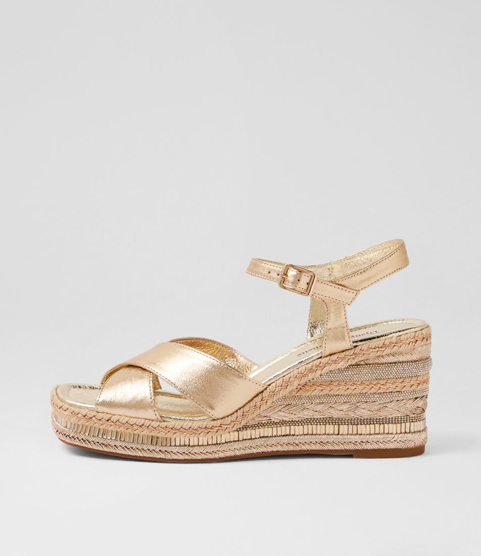 Orgal Gold Leather Sandals