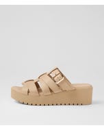 Orasia Camel Leather Slides