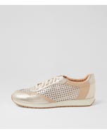 Parlicon Beige Gold Wash Multi Sneakers