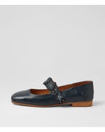 Pheasant Navy Leather Mary Janes
