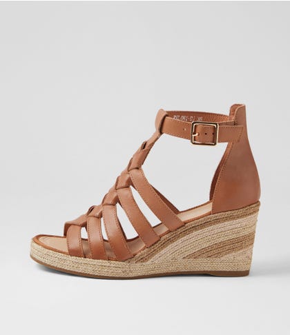 Pelony Tan Natural Multi Leather Sandals