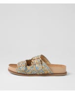Quipp Denim Natural Fabric Slides