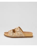 Quipp White Natural Fabric Slides