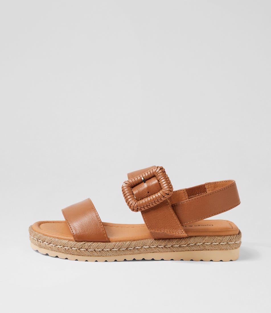 Shachar Dark Tan Leather Sandals