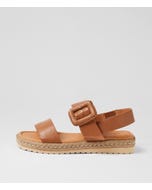 Shachar Dark Tan Leather Sandals