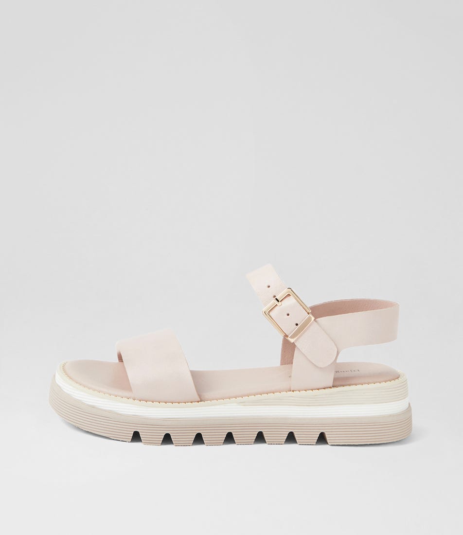 Stevio Almond Leather Sandals