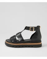 Sloanes Black Leather Sandals