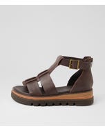 Sloanes Choc Leather Sandals