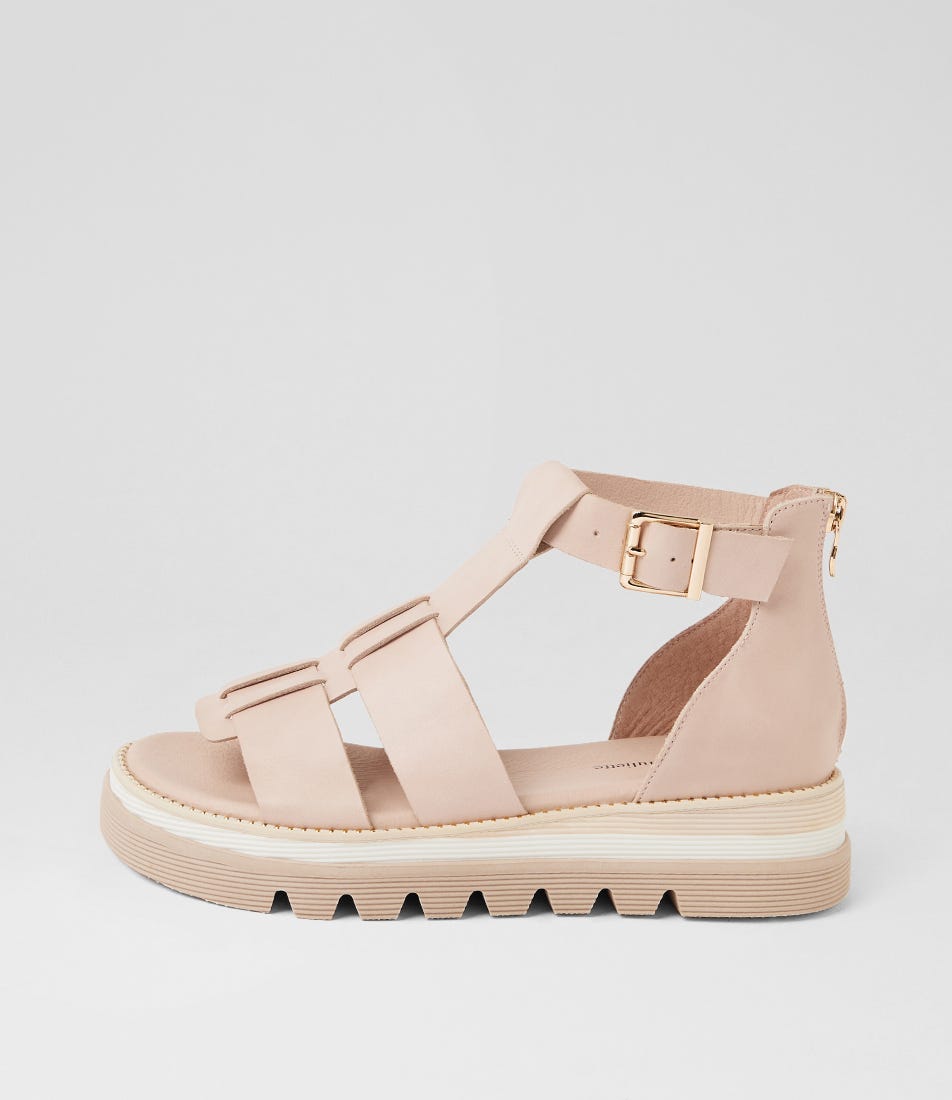 Sloanes Almond Leather Sandals
