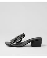 Sheray Black Patent Leather Sandals
