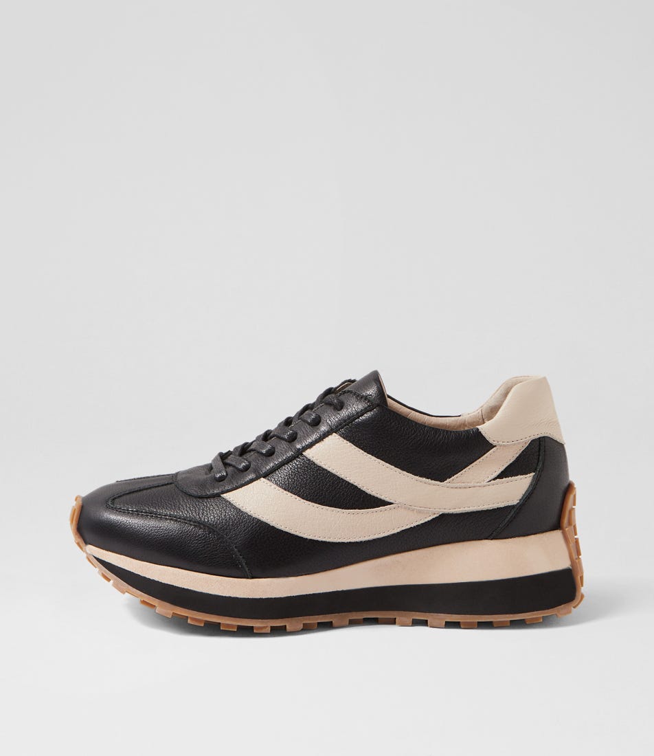 Sheryls Black Vanilla Leather Sneakers