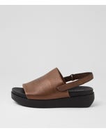 Sonnes Bronze Black Leather Sandals
