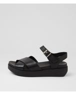 Sydney Black Leather Sandals