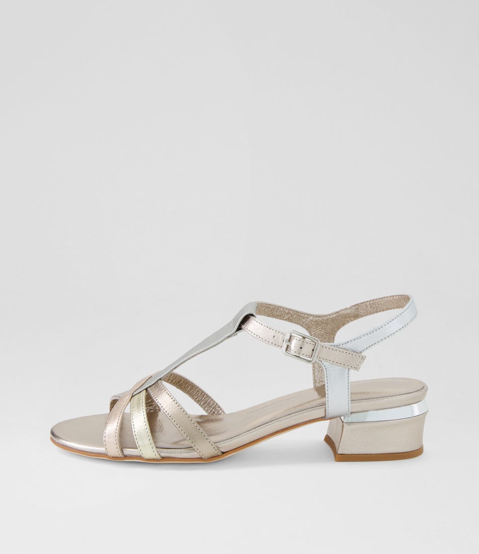 Tangots Metallic Multi Leather Sandals