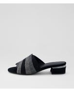 Tonda Black Multi Suede Sandals