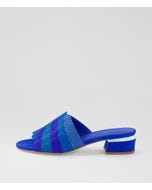 Tonda Blue Multi Suede Sandals