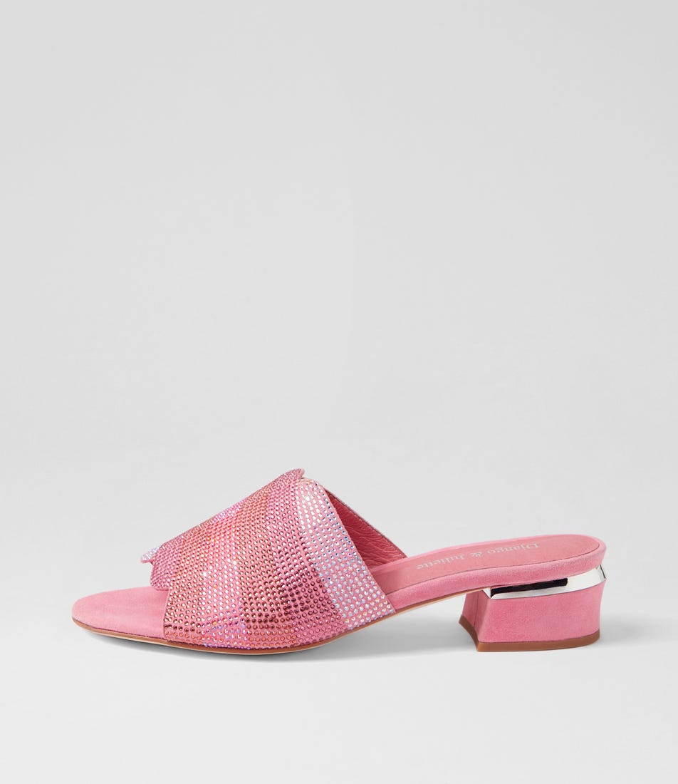 Tonda Pink Multi Suede Sandals