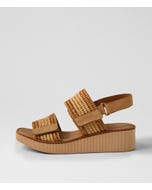 Taylor Coffee Natural Fabric Sandals