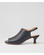Ushi Navy Leather Sandals