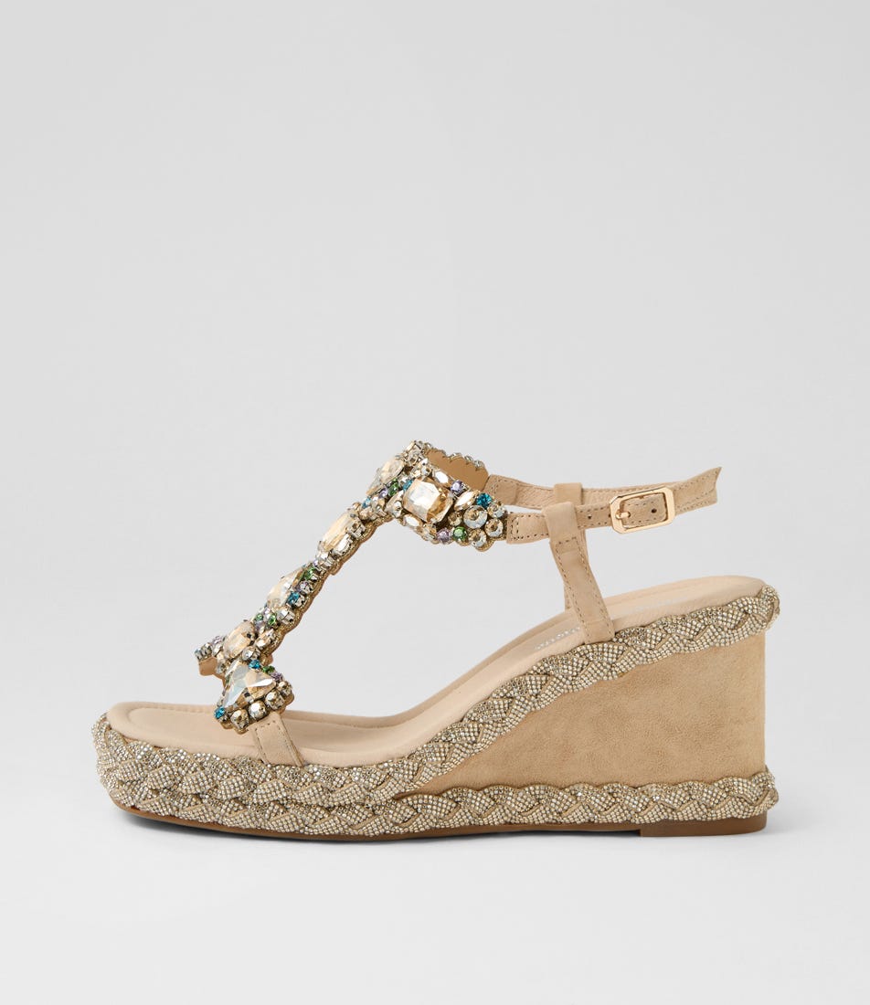 Vallda Latte Suede Sandals