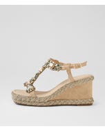 Vallda Latte Suede Sandals
