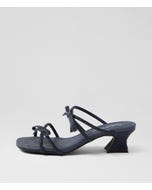 Vikia Navy Leather Sandals