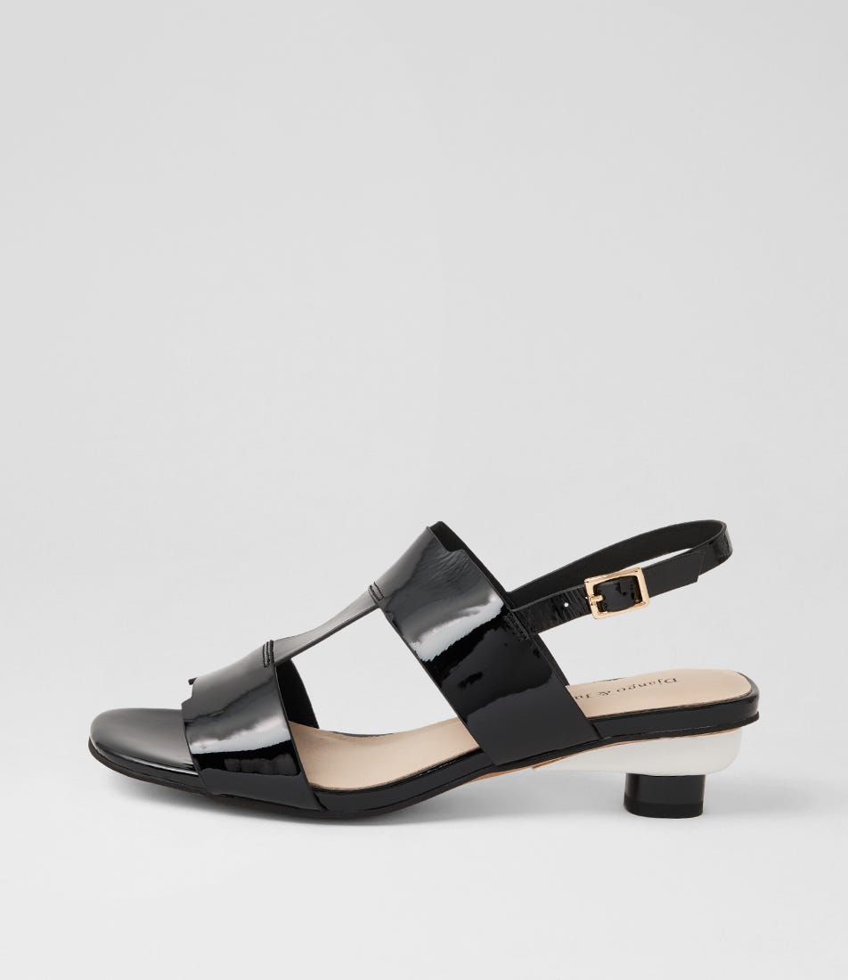 Varnessa Black Patent Leather Sandals