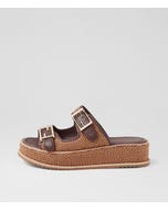 Vexta Choc Coffee Leather Slides