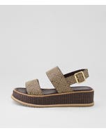Vienna Choc Natural Raffia Sandals