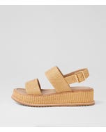 Vienna Natural Fabric Slingback Sandals