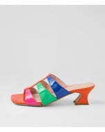 Welvet Hot Pink Multi Patent Leather Sandals
