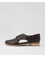 Adalina Choc Leather Lace Up Flats