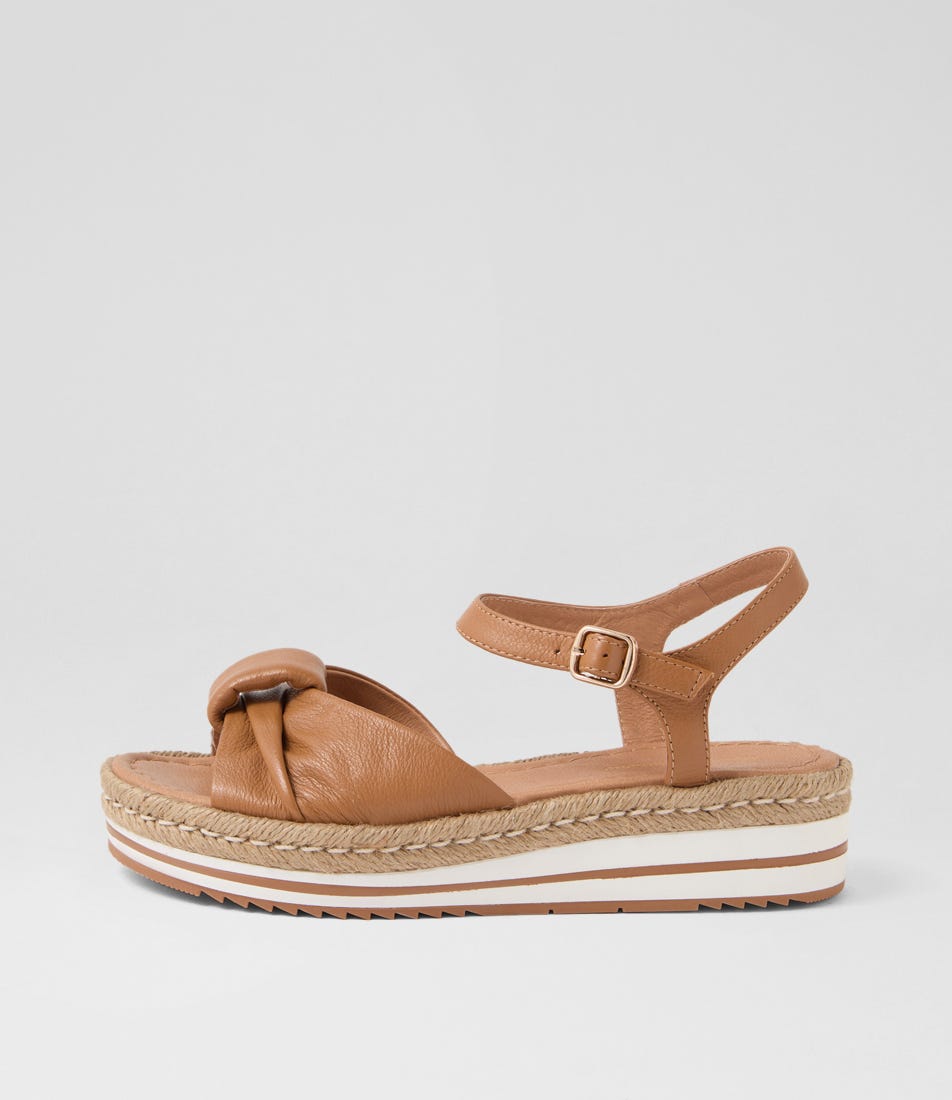 Armon Dark Tan Leather Sandals