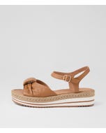 Armon Dark Tan Leather Sandals
