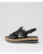 Aldo Black Leather Sandals