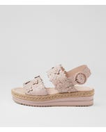 Angy Rose Gold Leather Sandals