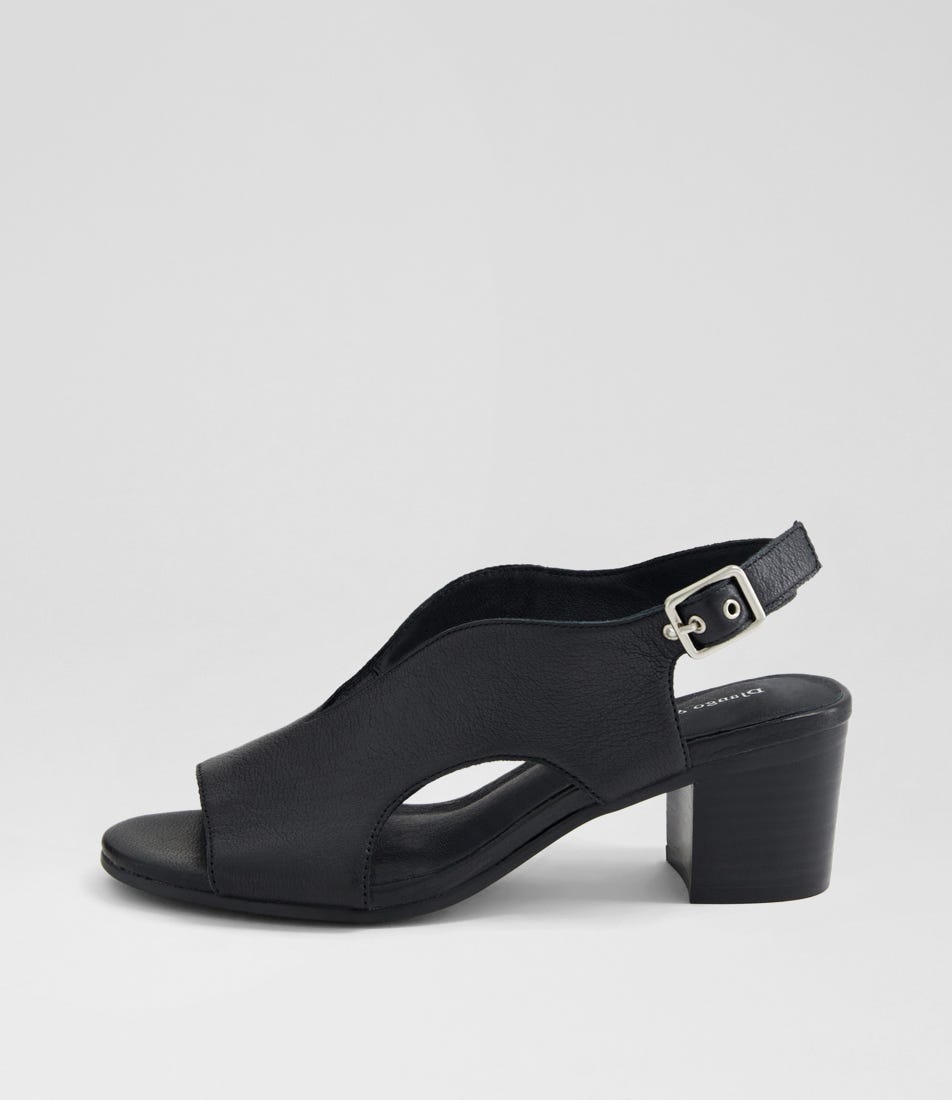 Baileyo Black Leather Sandals