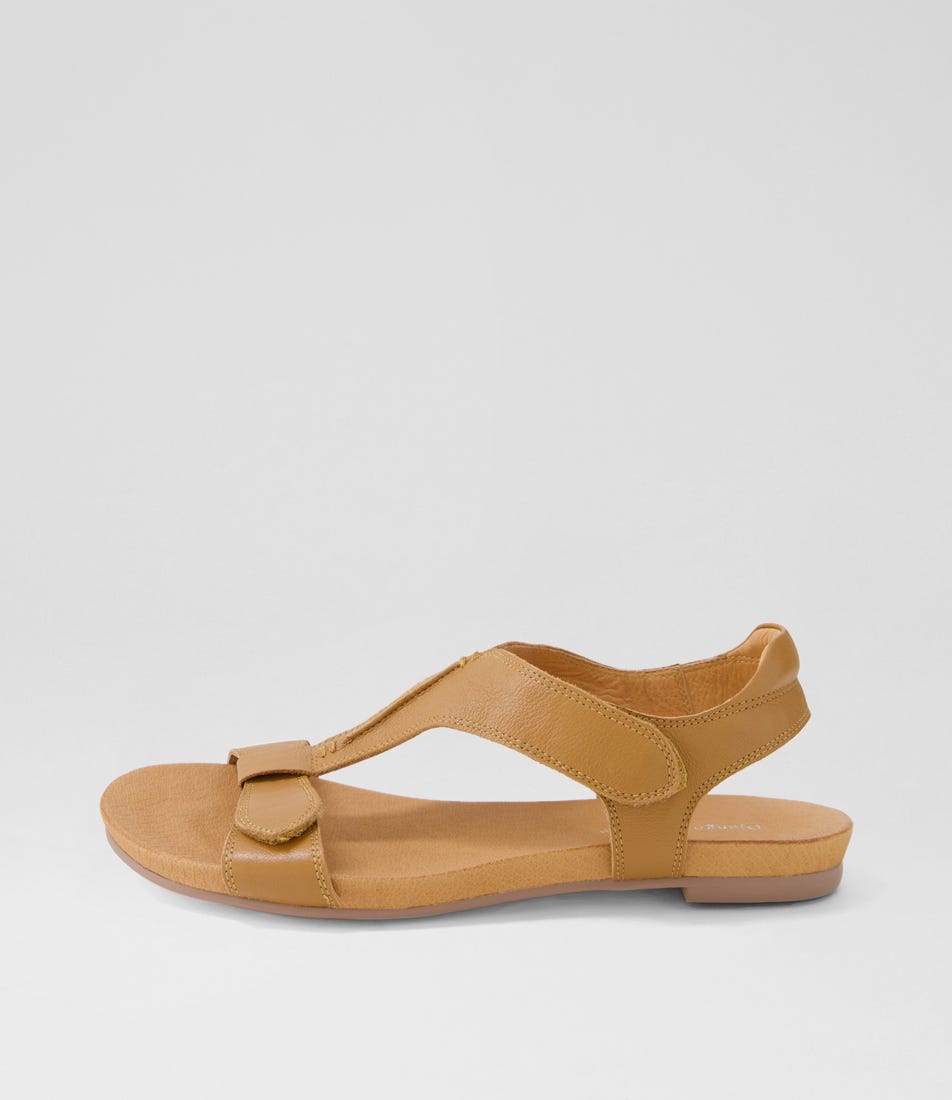 Jazma Dark Tan Leather Sandals