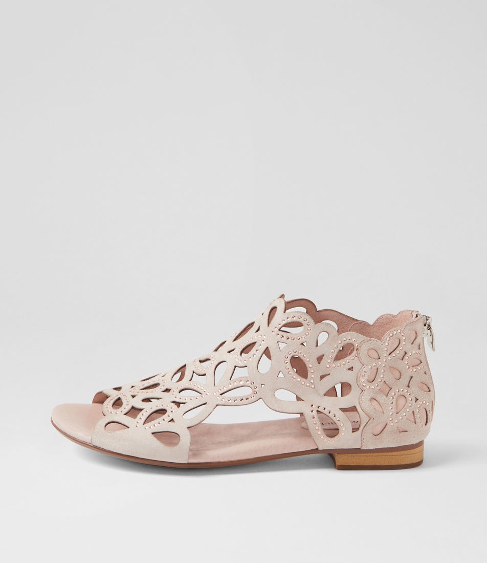 Preest Nude Suede Sandals
