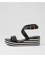 Farleys Black Leather Sandals