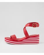 Farleys Red Leather Sandals