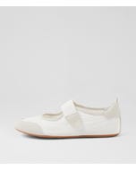 Britas Ivory Suede Fabric Flat Shoes
