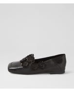 Andell Black Polish Leather Loafers