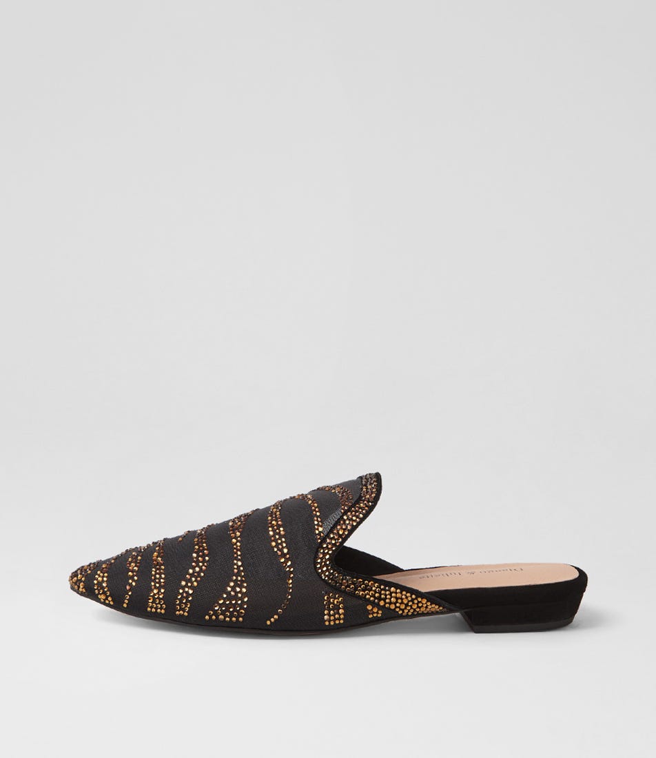 Aprills Black Bronze Multi Mules