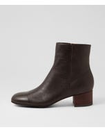 Birty Choc Leather Ankle Boots