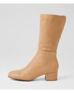 Bijous Camel Leather Calf Boots