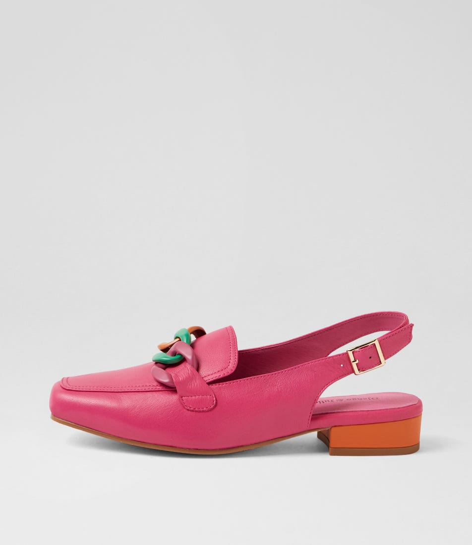 Boma Fuchsia Bright Multi Leather Heels